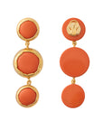 Vintage Tripple Earring orange