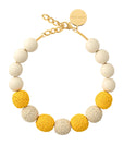 VB X BONSOL Raffia Beads Necklace Yellow-Sand
