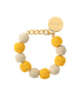 VB x BONSOL Raffia Small Beads Bracelet Yellow-Sand