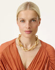 Small Turtle Necklace Short creme brulee marble