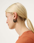 Moon Earring dark brown marble