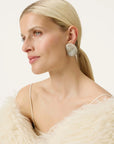 Big Nugget Earring snow green marble