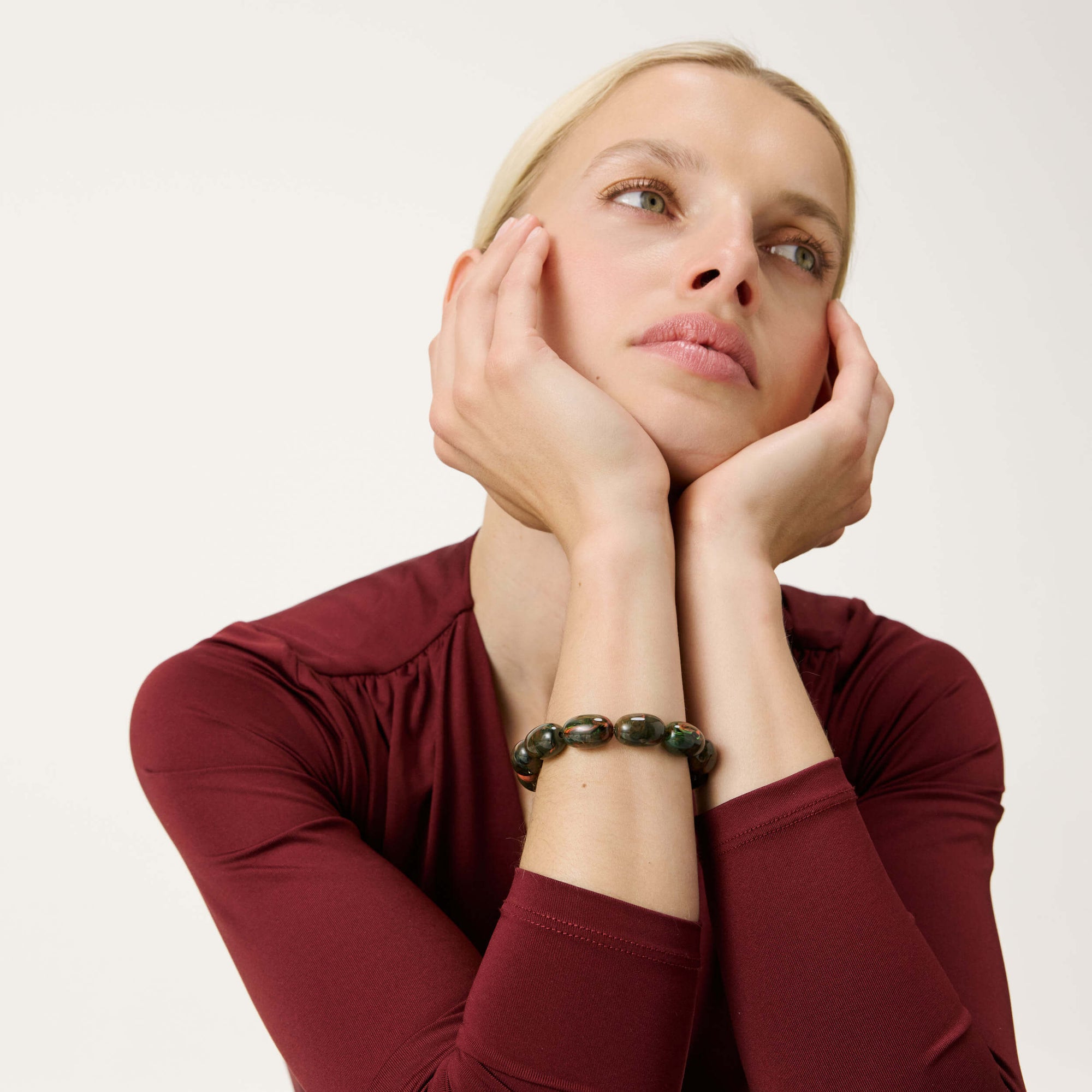 Olive Flex Bracelet new punk marble