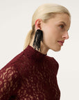 Fringe Earring black