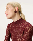 Love Earring bordeaux marble