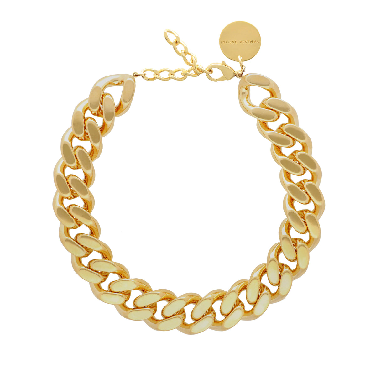 Flat Chain Necklace Gold