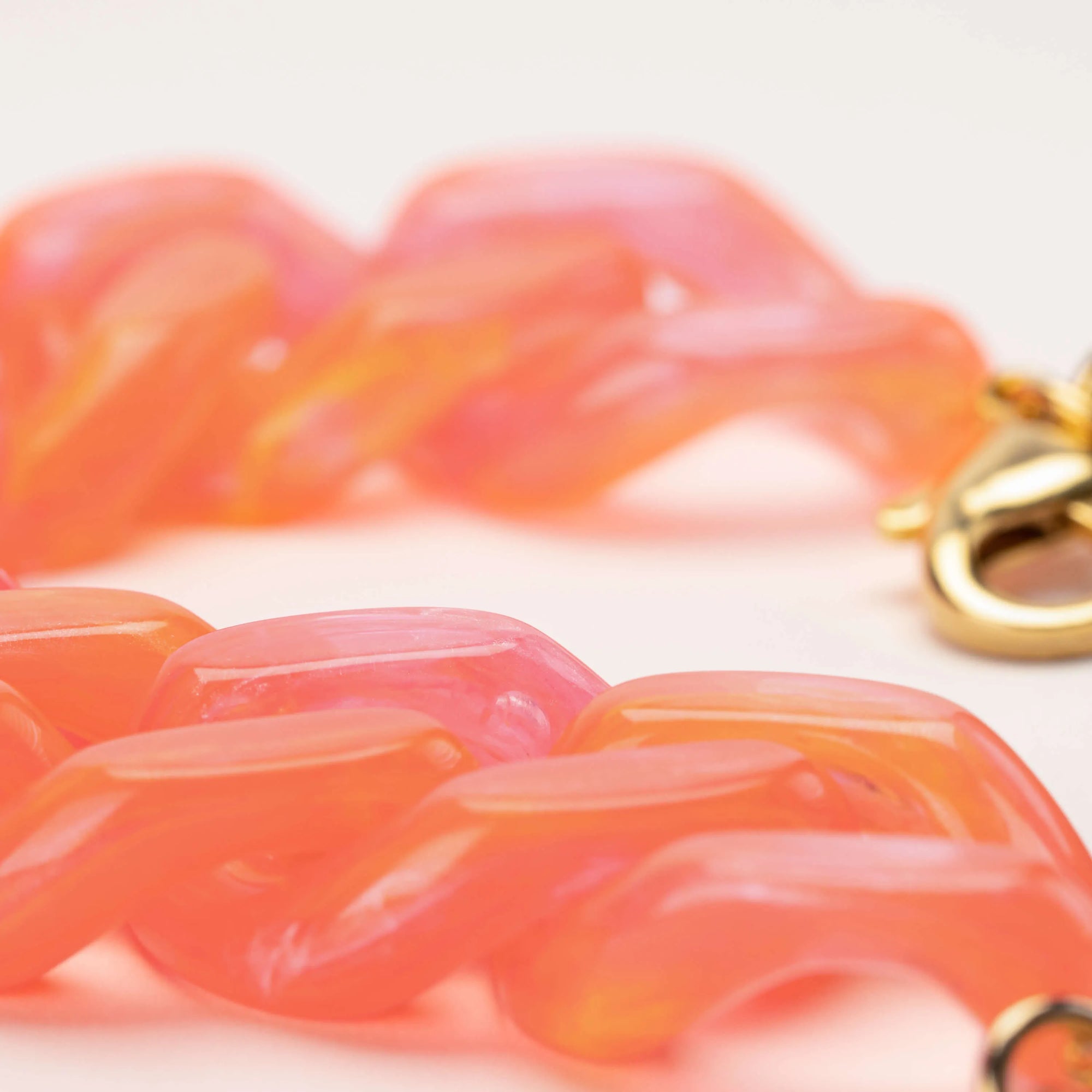 Flat Chain Bracelet Campari Orange - Vanessa Baroni