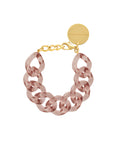 Flat Chain Bracelet Clear Taupe - Vanessa Baroni