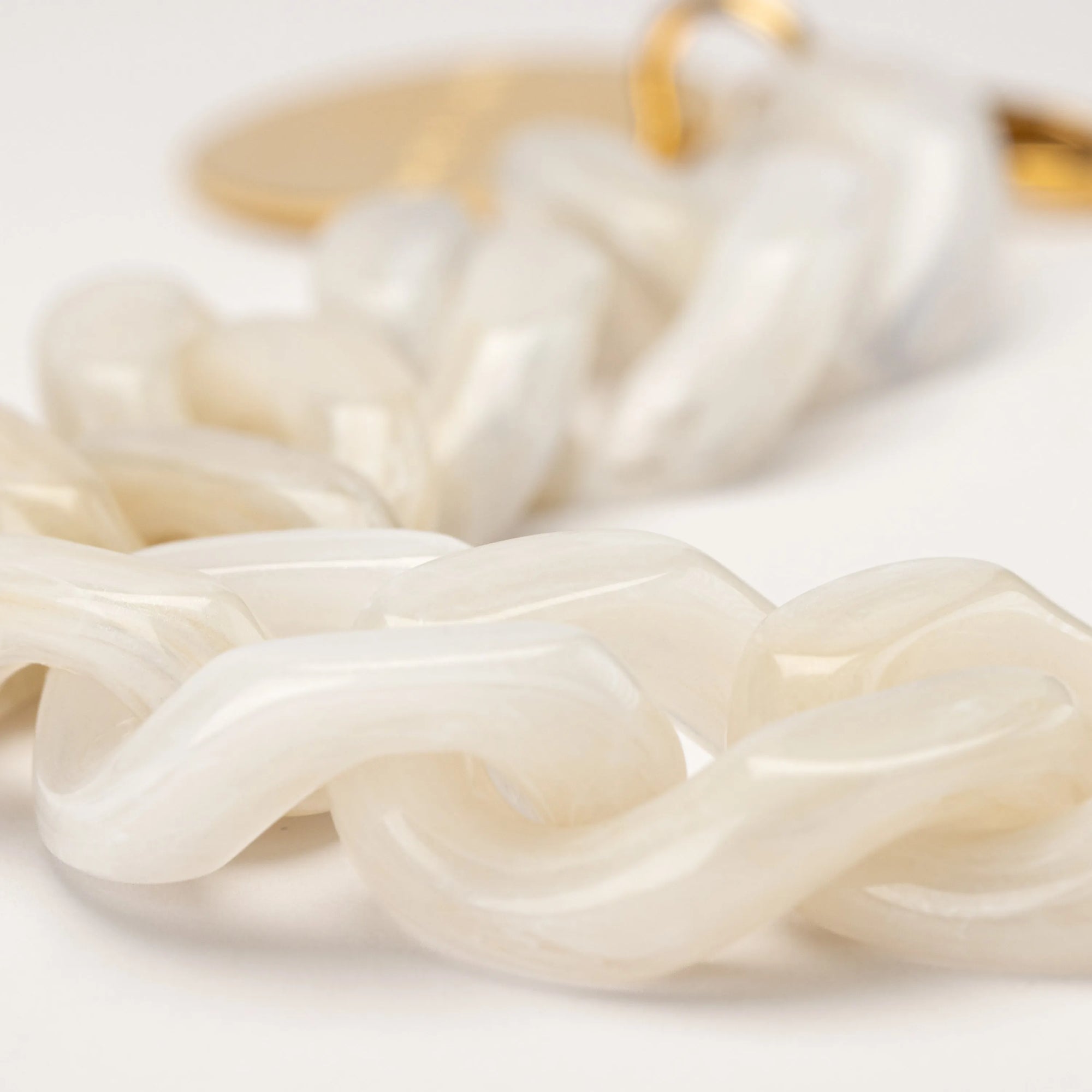 Flat Chain Bracelet White Marble - Vanessa Baroni