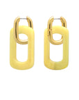 Edge with Gold Earring Yellow Marble - Vanessa Baroni