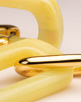 Edge with Gold Earring Yellow Marble - Vanessa Baroni
