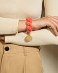 Flat Chain Bracelet Campari Orange - Vanessa Baroni
