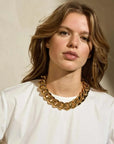 Flat Chain Necklace Gold - Vanessa Baroni