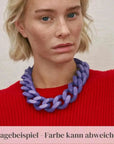 BIG Flat Chain Necklace Blue Glitter - Vanessa Baroni
