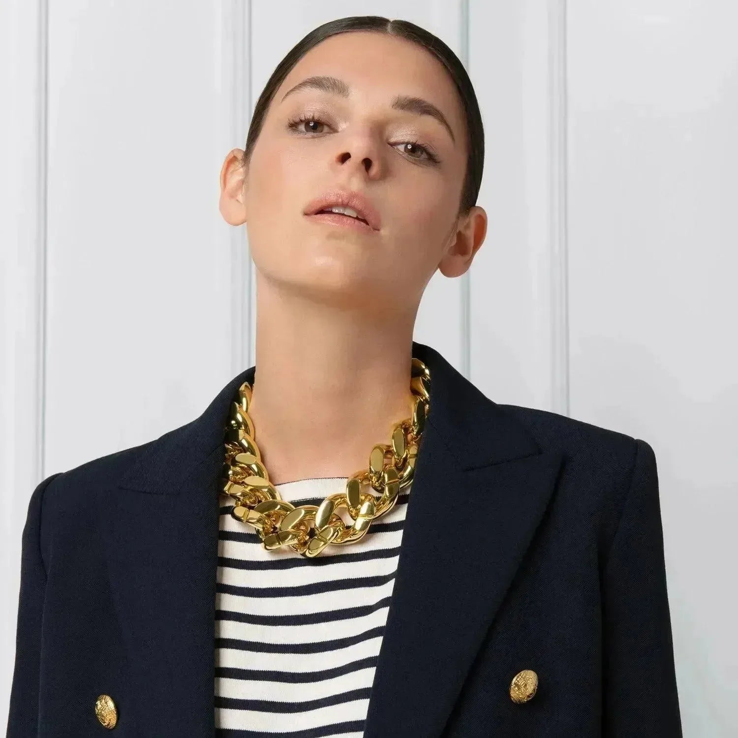 BIG Flat Chain Necklace Gold - Vanessa Baroni