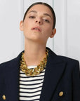 BIG Flat Chain Necklace Gold - Vanessa Baroni