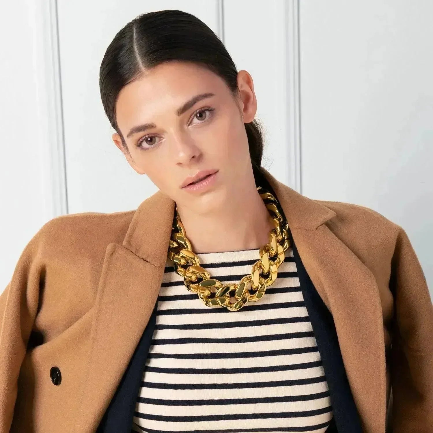 BIG Flat Chain Necklace Gold - Vanessa Baroni