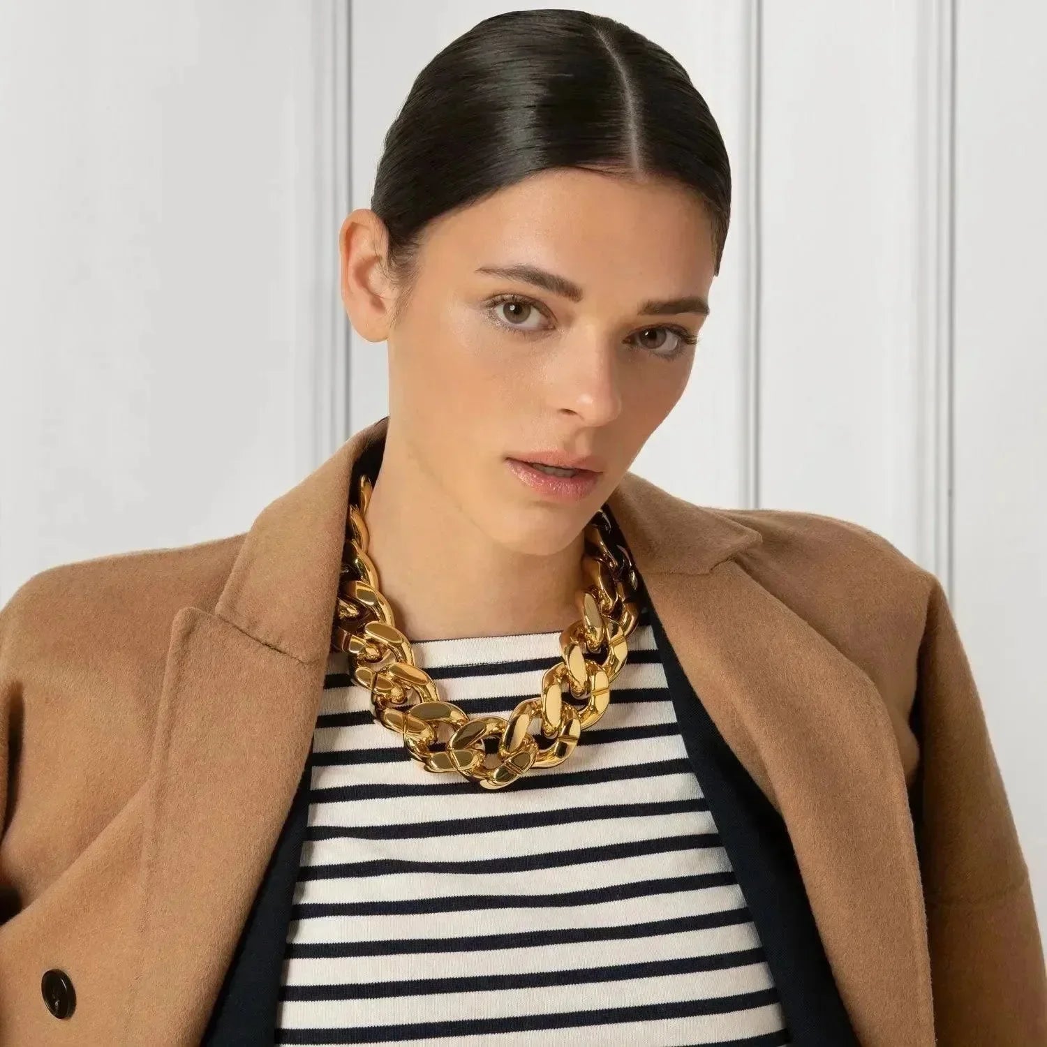 BIG Flat Chain Necklace Gold - Vanessa Baroni