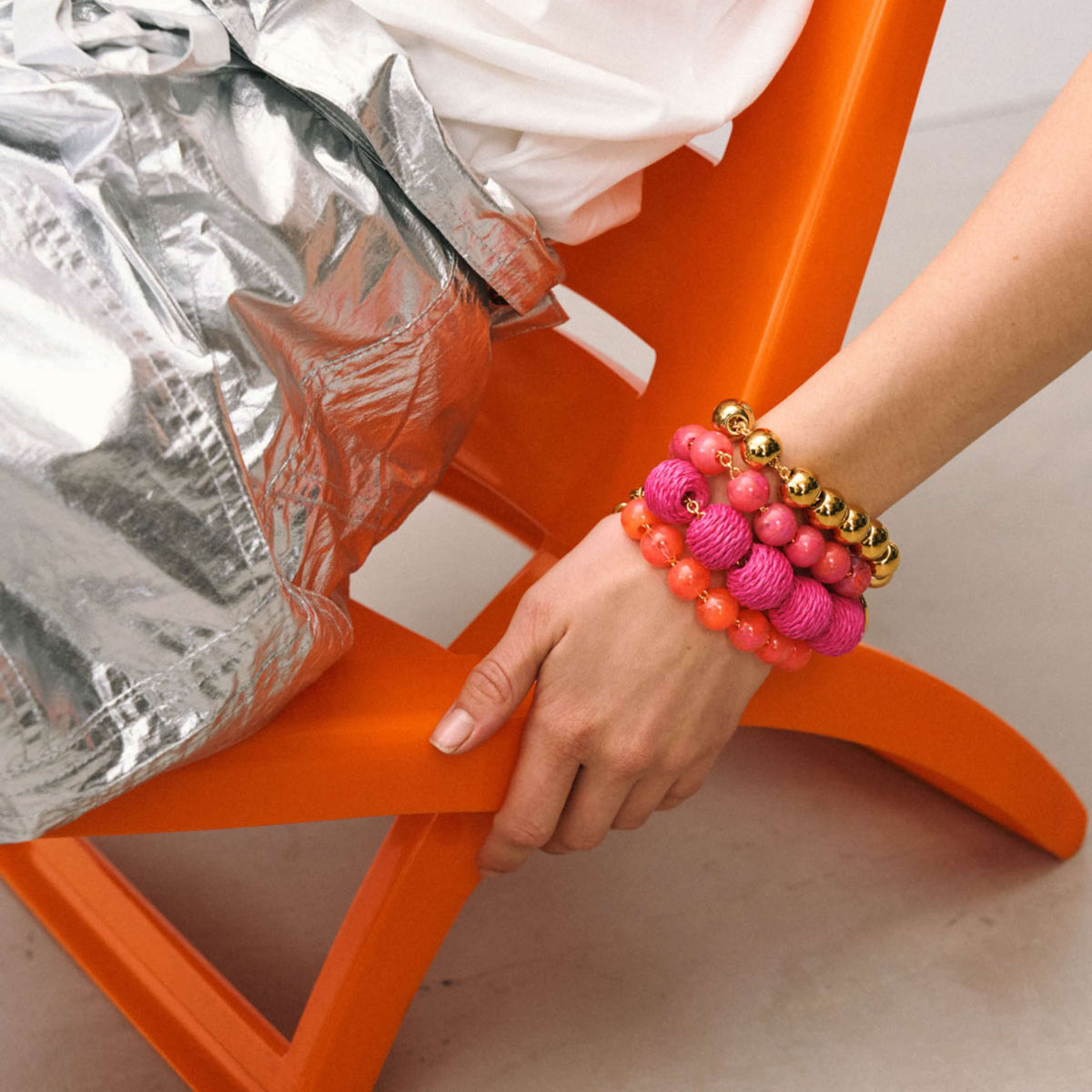 Mini Beads Bracelet Campari Orange
