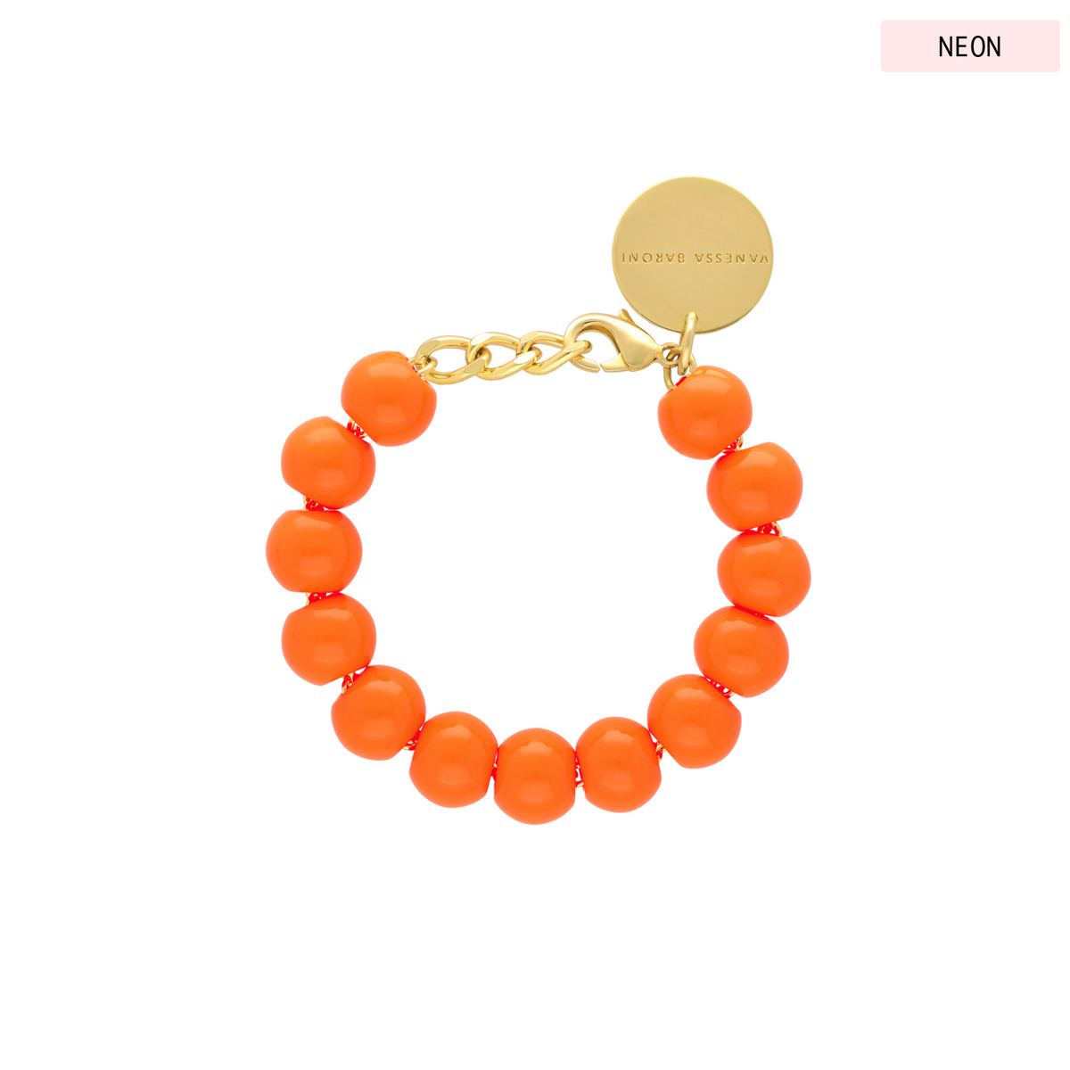 Mini Beads Bracelet Neon Orange