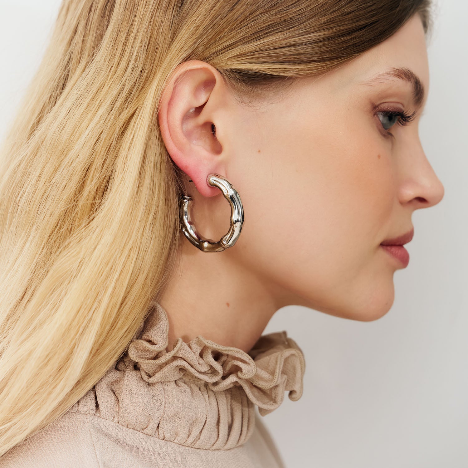 Bamboo Small Earring Silver
