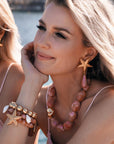 VB X Jennifer Knäble Big Organic Pearl Necklace Short apricot crush