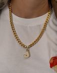 Letter Necklace gold J