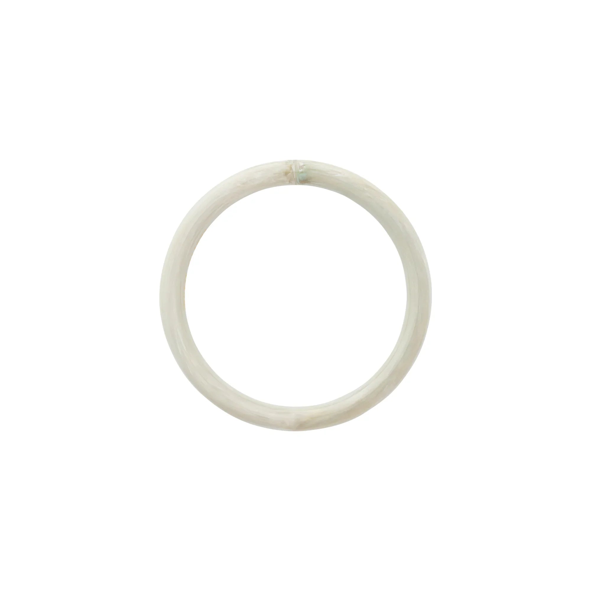 Aurora Bangle snow green marble