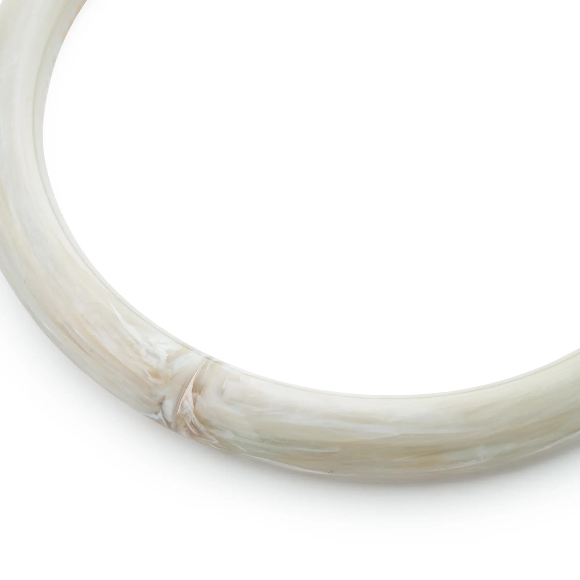 Aurora Bangle snow green marble