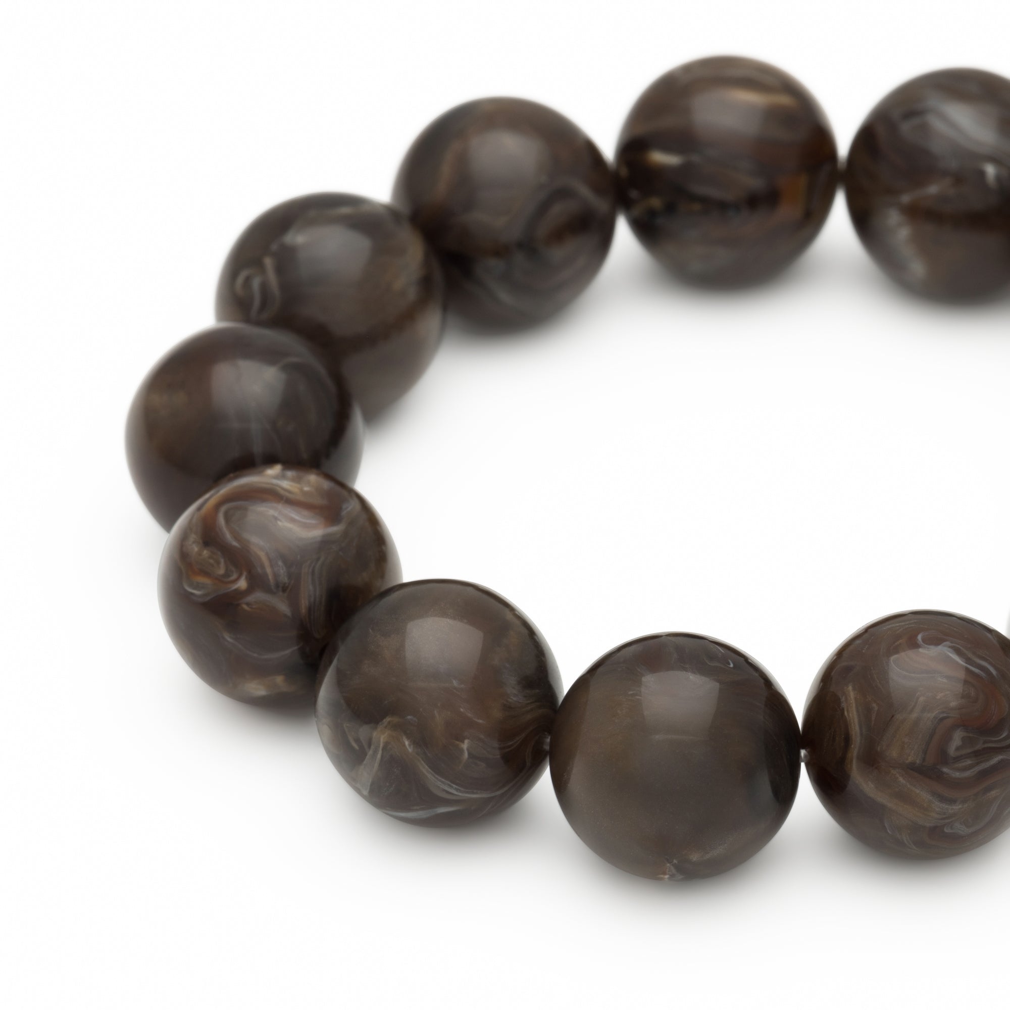 Beads Flex Bracelet dark brown marble