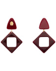 Big Geometric Earring bordeaux