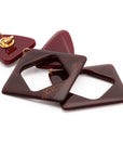 Big Geometric Earring bordeaux