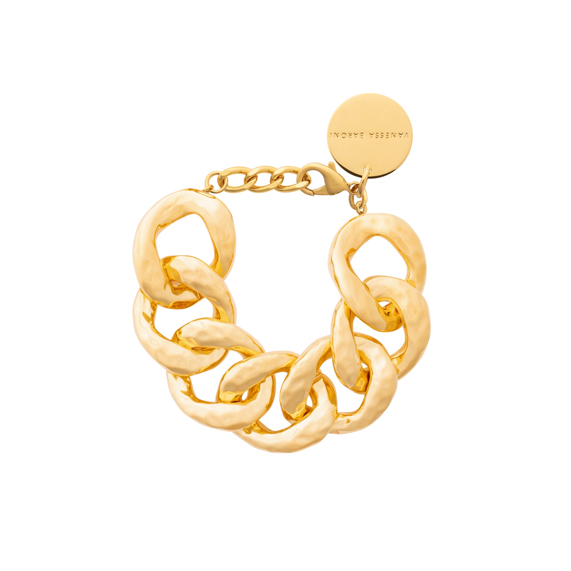 Big Hammered Bracelet gold