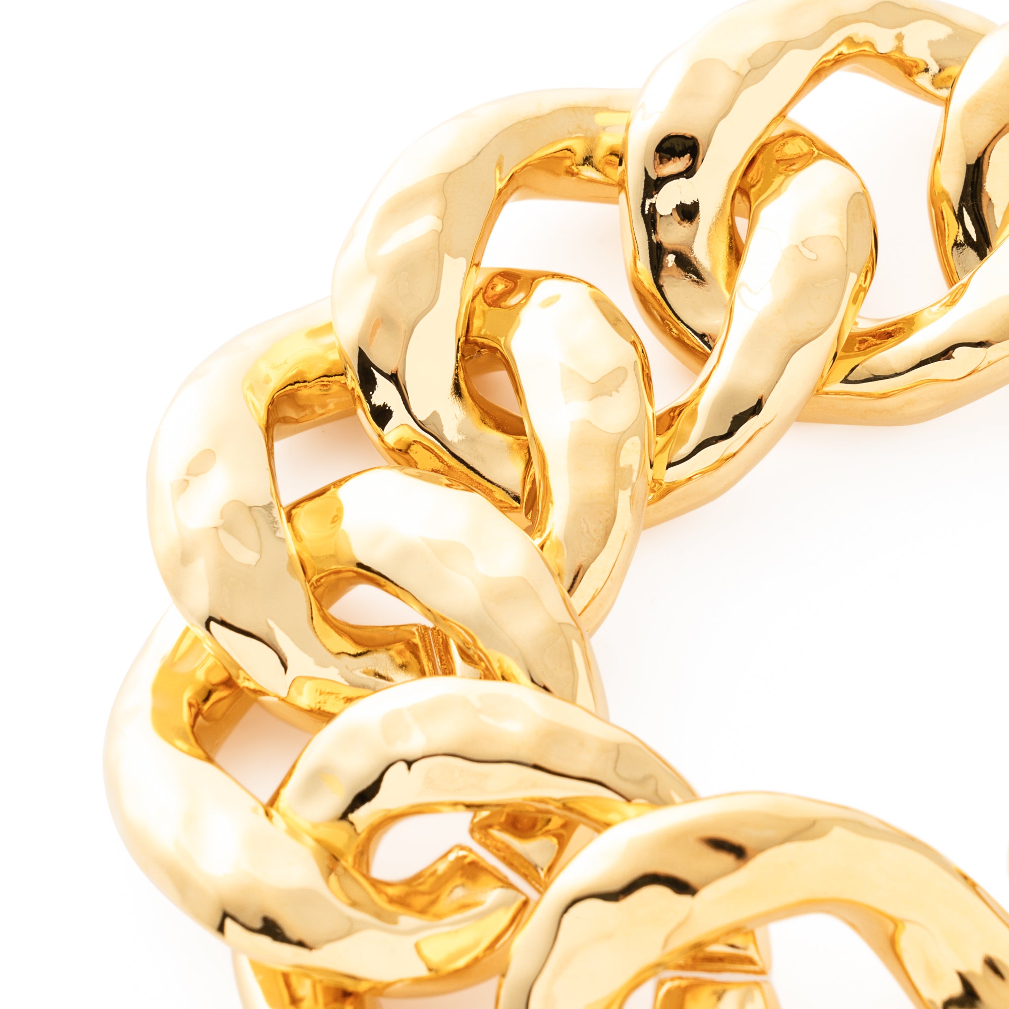 Big Hammered Bracelet gold