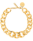 Big Hammered Necklace gold