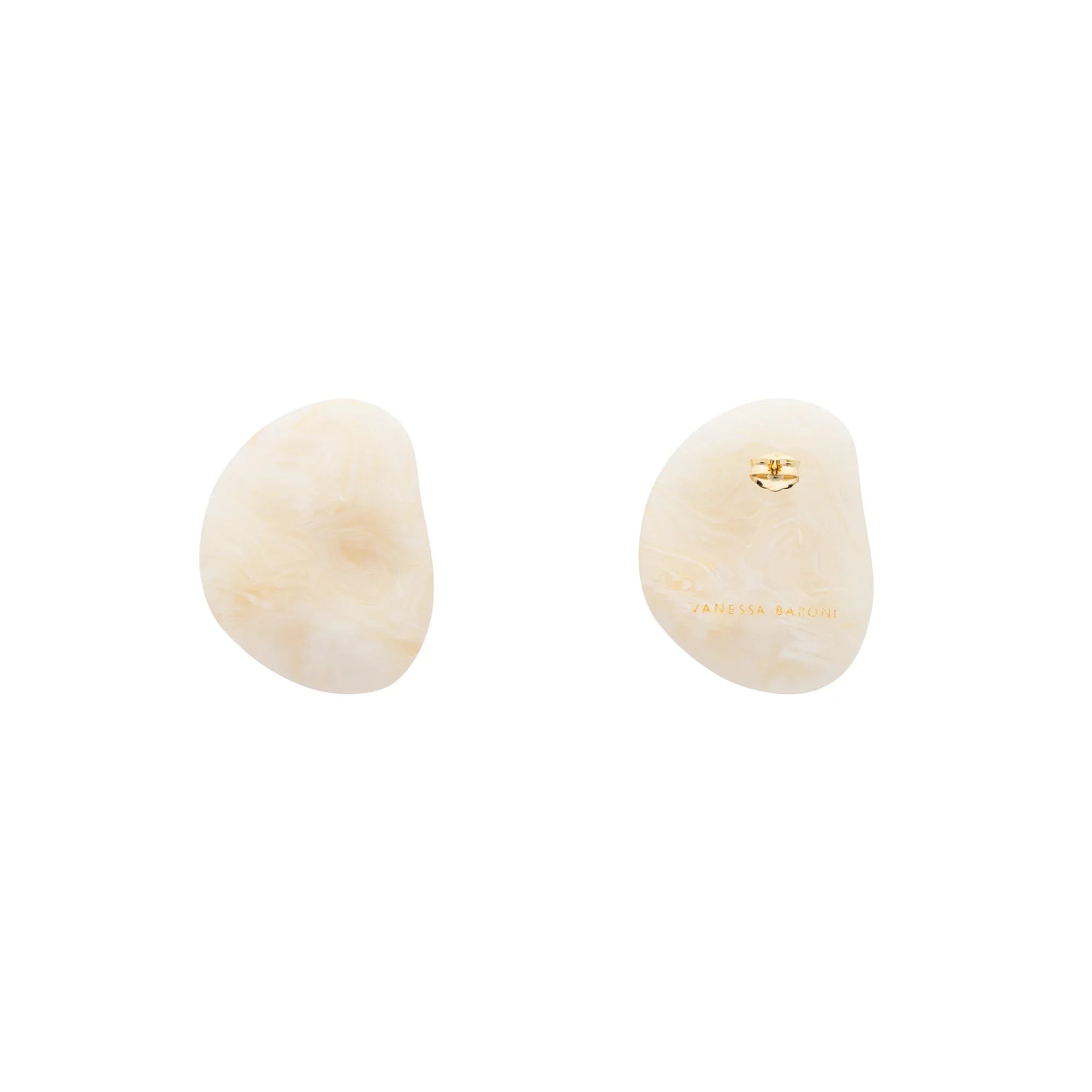 Big Nugget Earring pearl marble