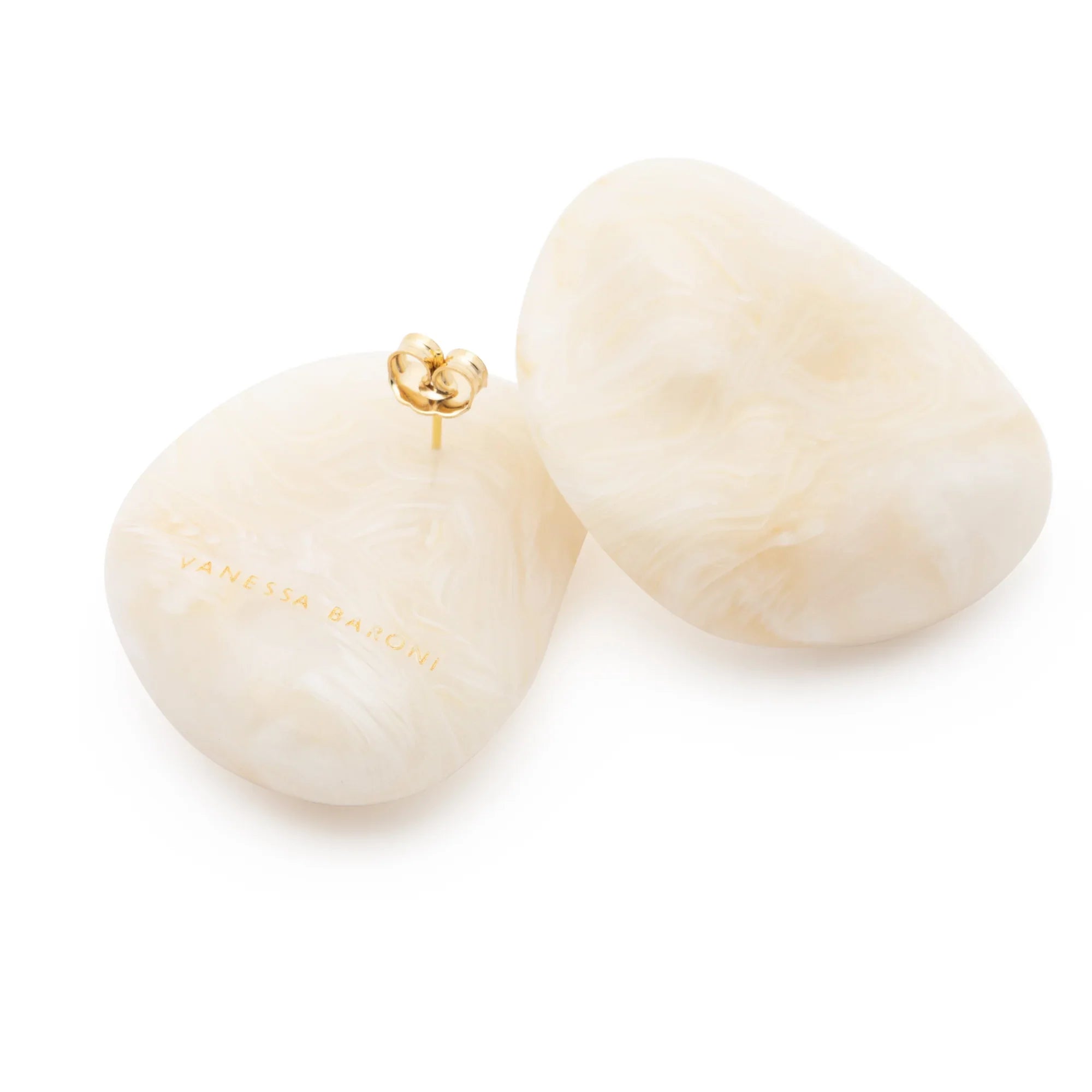 Big Nugget Earring pearl marble