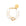 Flat Chain Bracelet Bi-Color with Gold off white-pearl marble