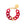 Flat Chain Bracelet Bi-Color with Gold scarlet red - red marble