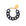 Flat Chain Bracelet black universe marble