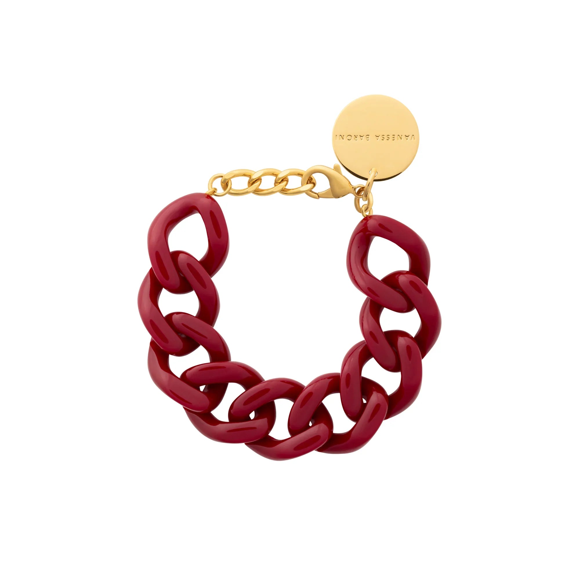 Flat Chain Bracelet bordeaux