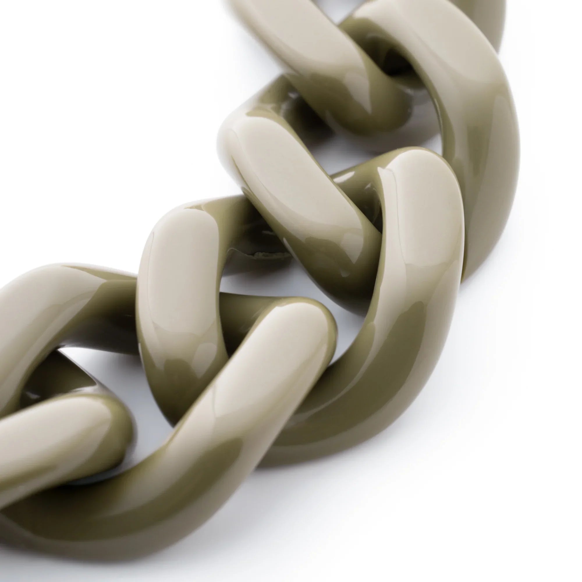 Flat Chain Bracelet light olive