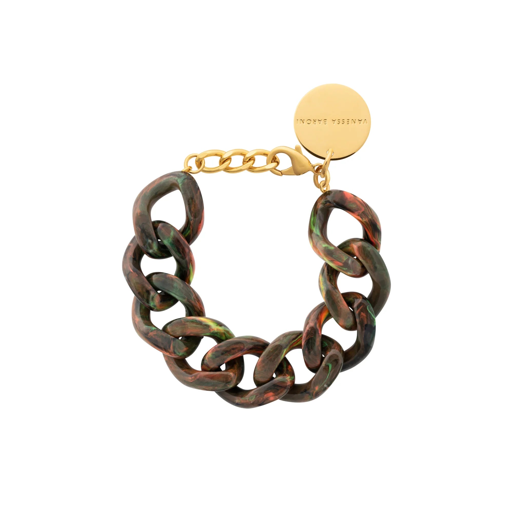 Flat Chain Bracelet new punk marble