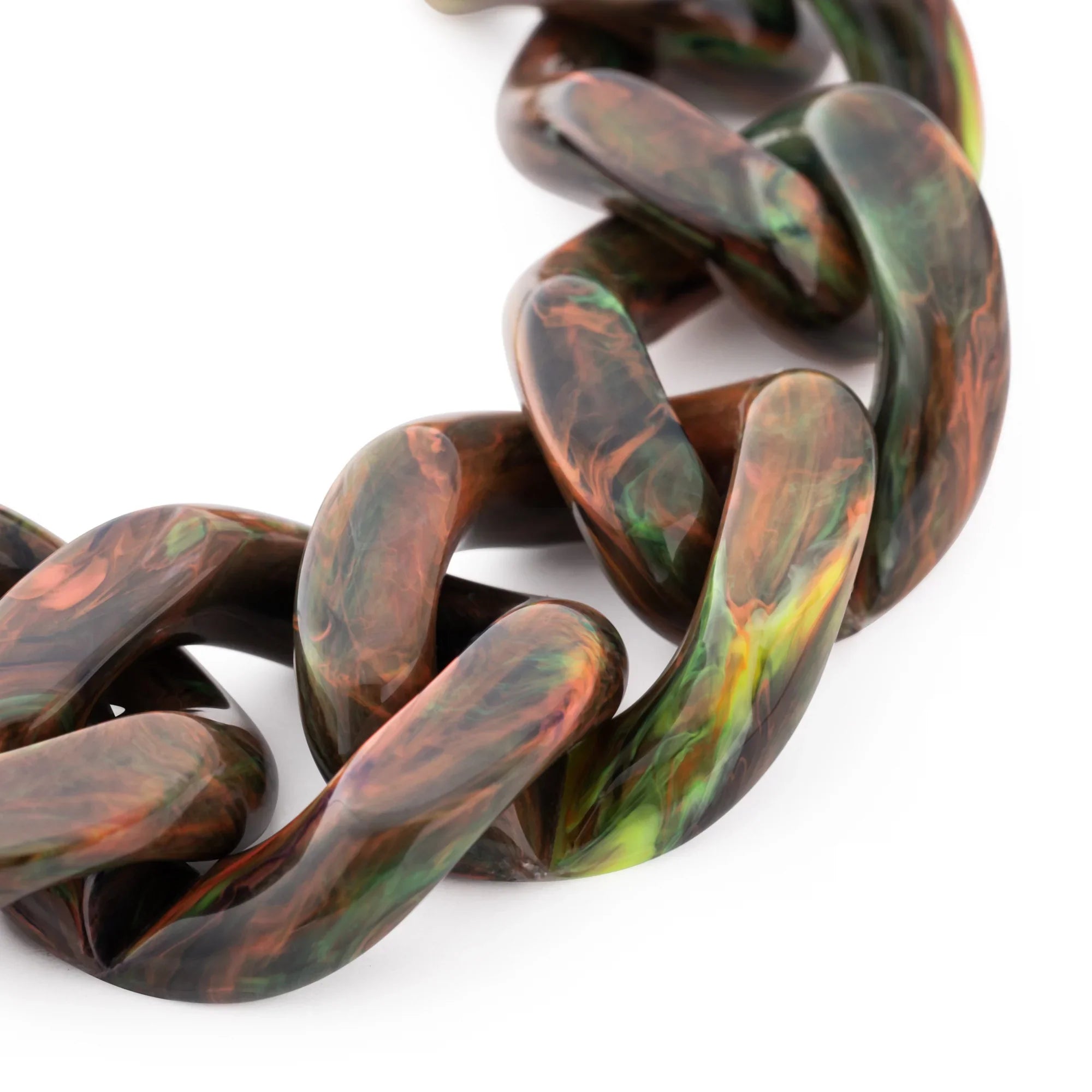 Flat Chain Bracelet new punk marble