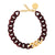 Flat Chain Necklace with gold bordeaux marble
