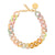 Flat Chain Necklace with gold neon rainbow