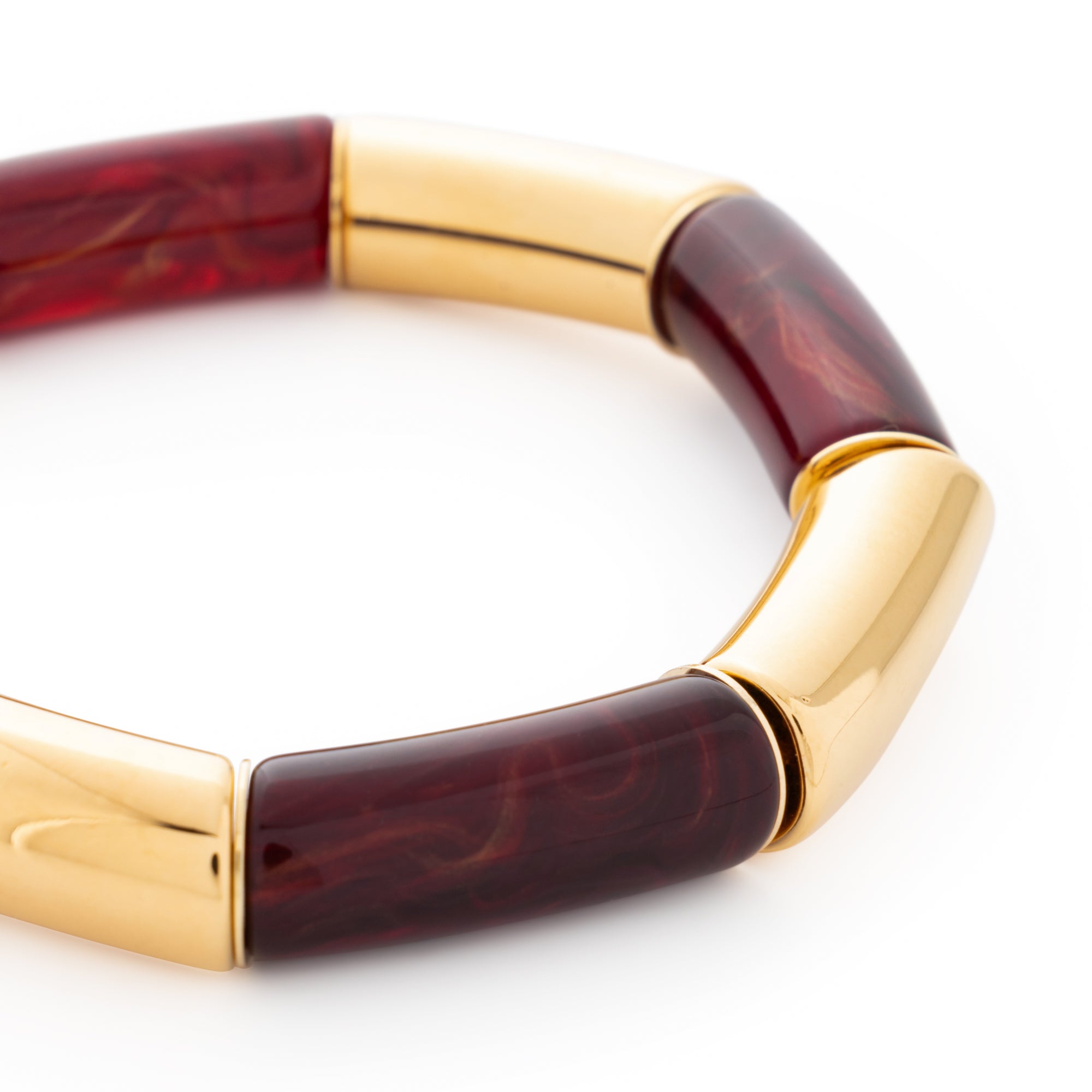 Flex Bracelet gold - bordeaux marble