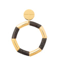 Flex Bracelet gold - dark brown marble