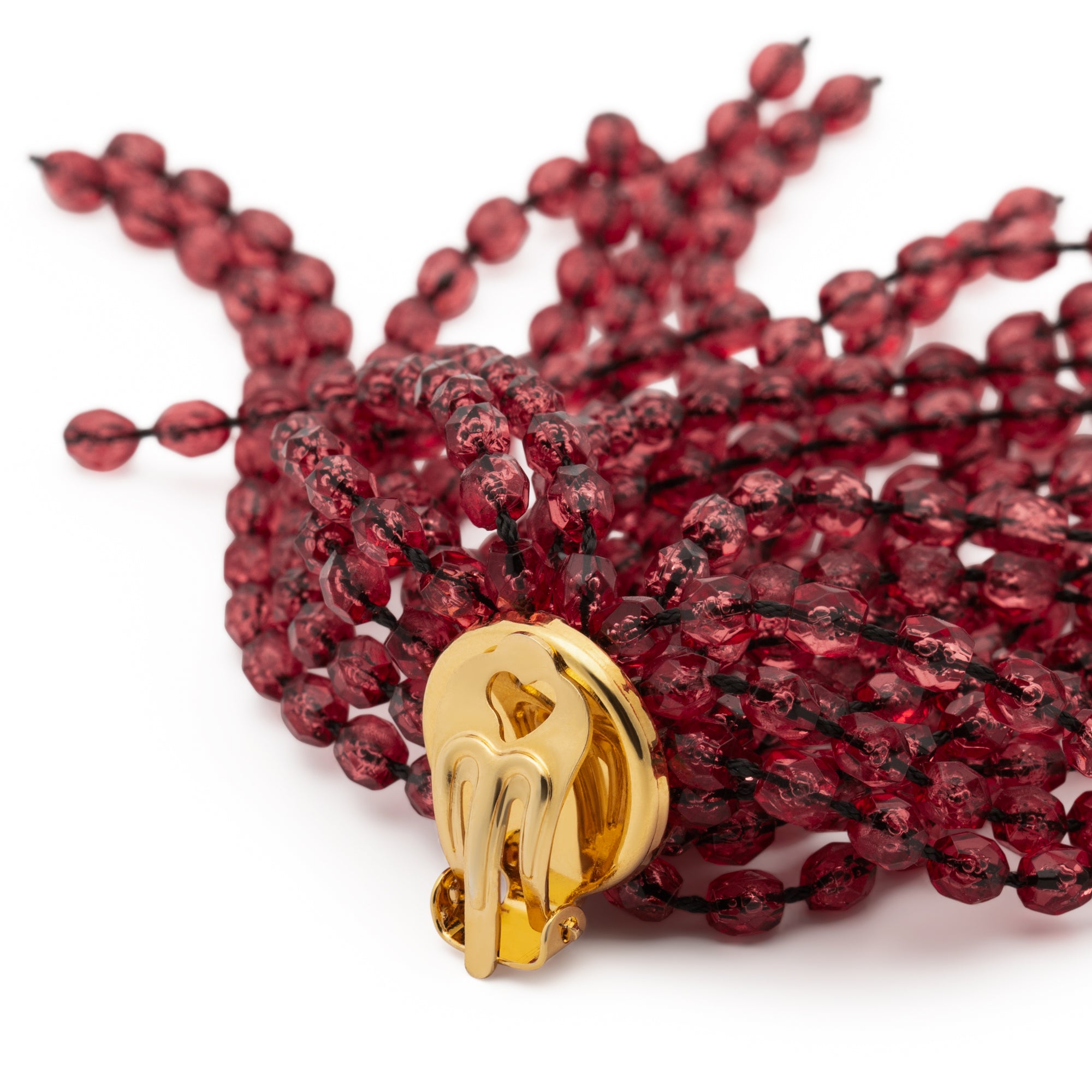 Fringe Earring bordeaux