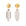 Galaxy Drop Earring gold clear taupe